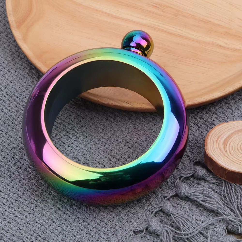 3.5 oz accessoires pour boissons pour whisky Vodka alcool rond Chic flacon de hanche Bracelet élégan
