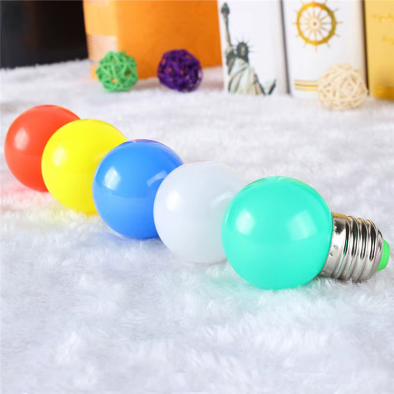 Ampoule LED E27 220V G45 3W 6 couleurs, lampe RGB, décor de vacances, noël, maison