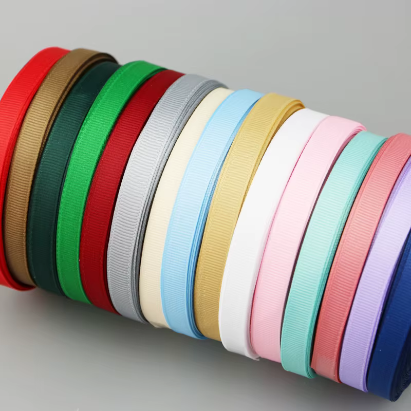 (25 yards/rouleau) ruban gros-grain 10mm, vente en gros, rubans de décoration pour emballage cadeau,