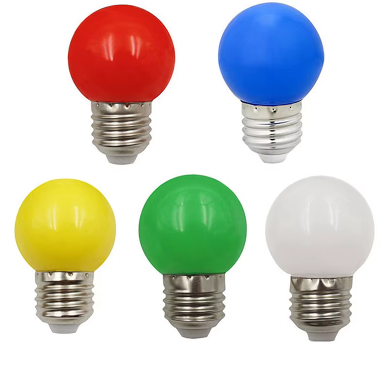 Ampoule LED E27 220V G45 3W 6 couleurs, lampe RGB, décor de vacances, noël, maison