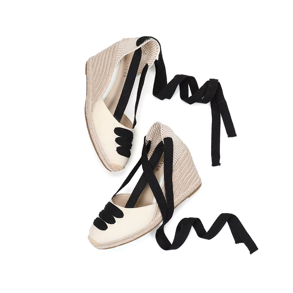 Espadrille à semelle compensée pour femmes, pantoufles confortables, chaussures décontractées, respi