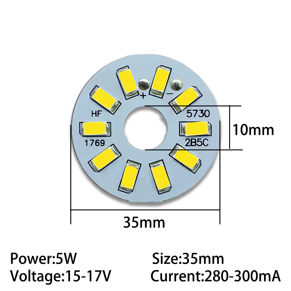 Panneau lumineux LED PCB avec puces SMD5730, plaque de lampe en aluminium pour bricolage, ampoule de