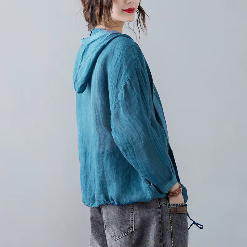 Vestes à capuche à manches longues pour femmes, été, protection solaire, décontracté, style simple,