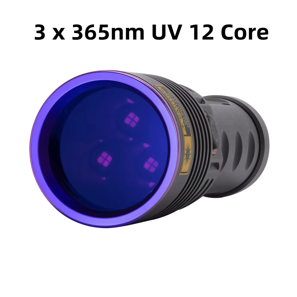 Lampe de poche UV haute puissance 60W 365nm, lumière noire, Rechargeable, durcissement des taches de