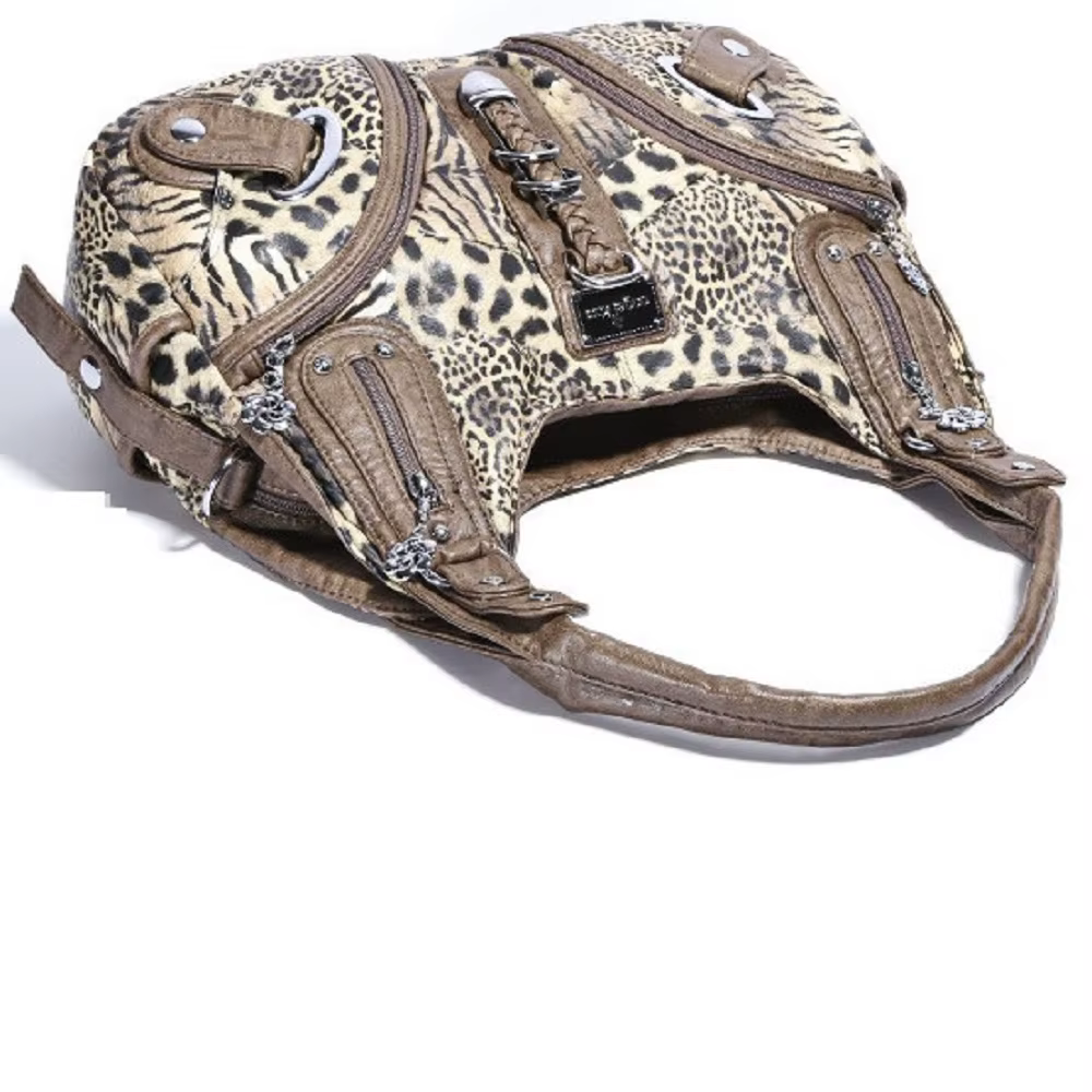 Sac à main pour femme Angel Kiss, sac à bandoulière léopard, sac à main à poignée supérieure, sac à