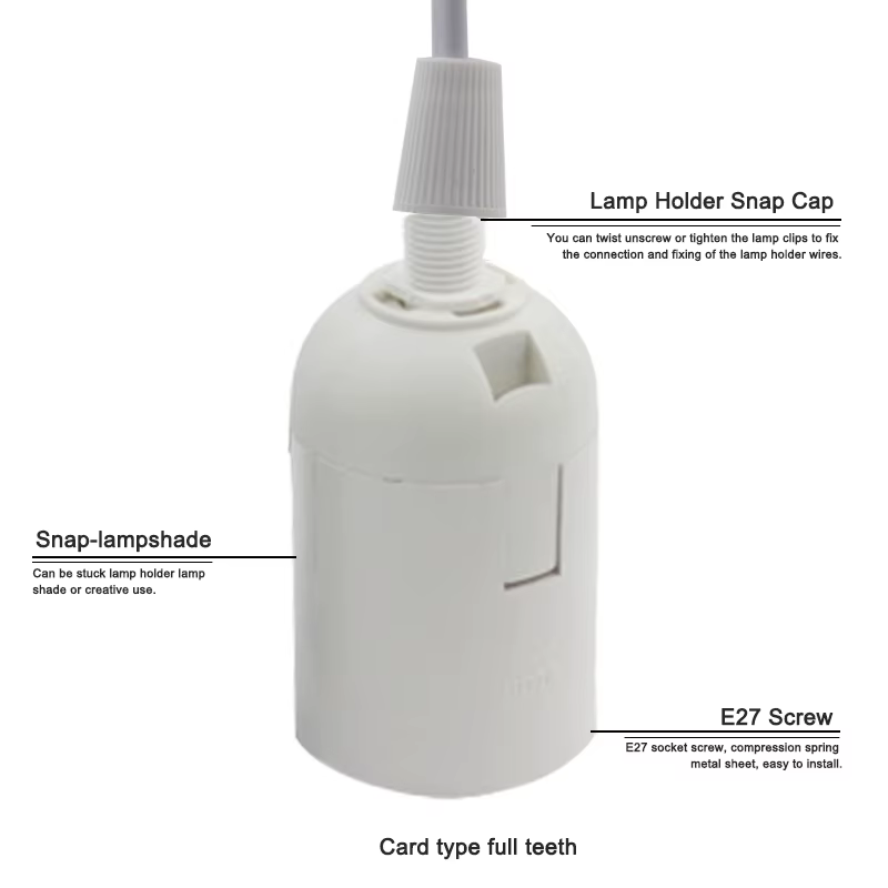 Bases de lampe E27, lampes suspendues, câble d'alimentation de 1.8m, adaptateur de prise ue/US avec 