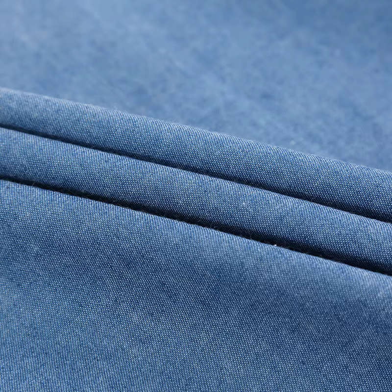 Tissu Denim d'été en coton de couleur unie, pour accessoires de couture, vêtements, chemise, jupe, 4
