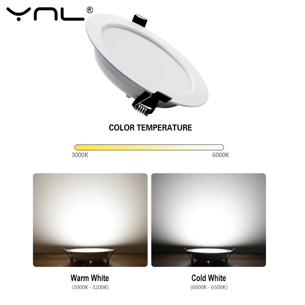 7W 9W 12W 15W 18W Spot LED Downlight AC 220V 240V étanche blanc chaud blanc froid cuisine ronde lamp