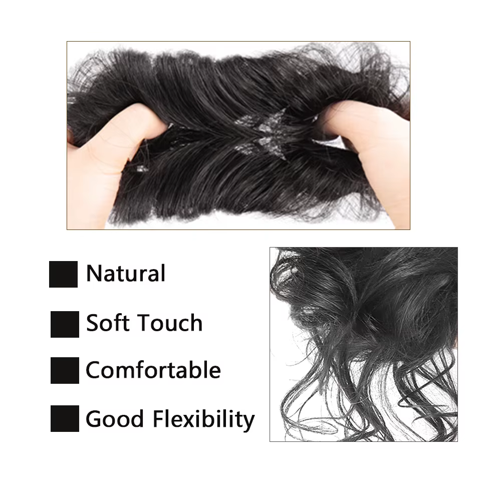 LUPU – Chignon synthétique bouclé en désordre, bandeau élastique, faux cheveux pour femmes, épingles