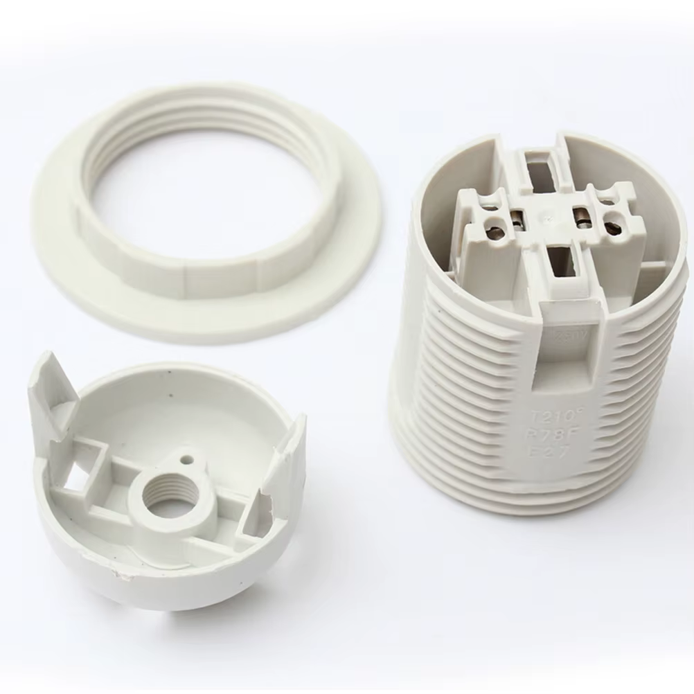 Support d'ampoule LED Edison E14, douille à capuchon à vis, 250V, 4A, pipeline, blanc, noir, demi-de