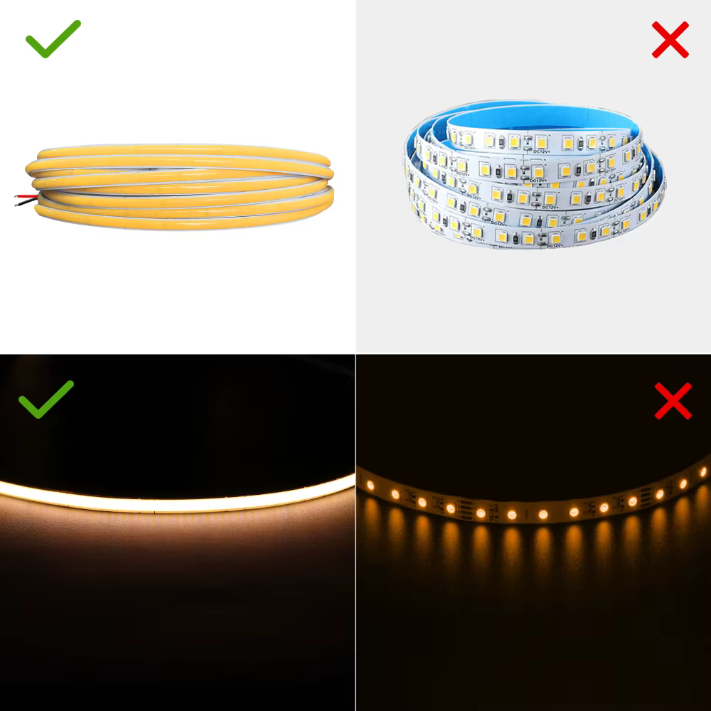 Bande lumineuse LED COB Super fine, 4mm, 480 diodes/m, barre lumineuse linéaire Flexible, ruban à Di