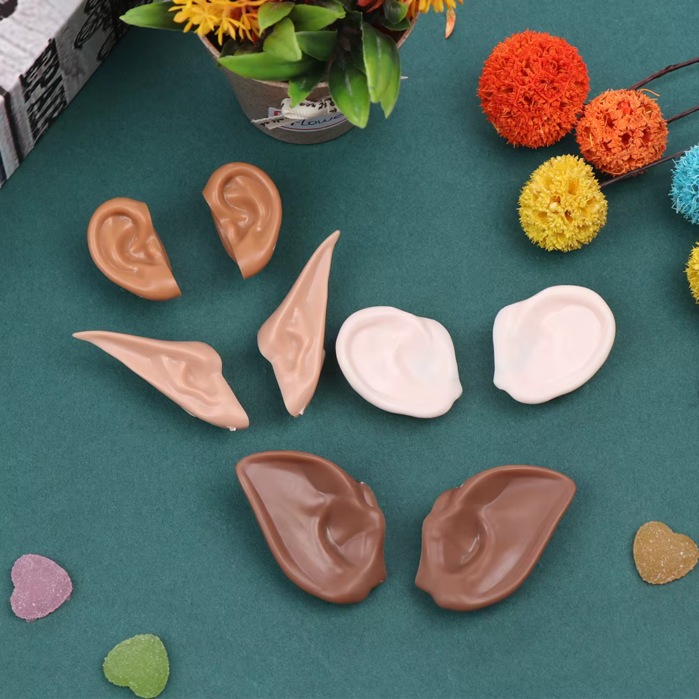 Blyth – jouet oreilles glacées de poupée, accessoires de haute qualité, couleur blanche, marron natu