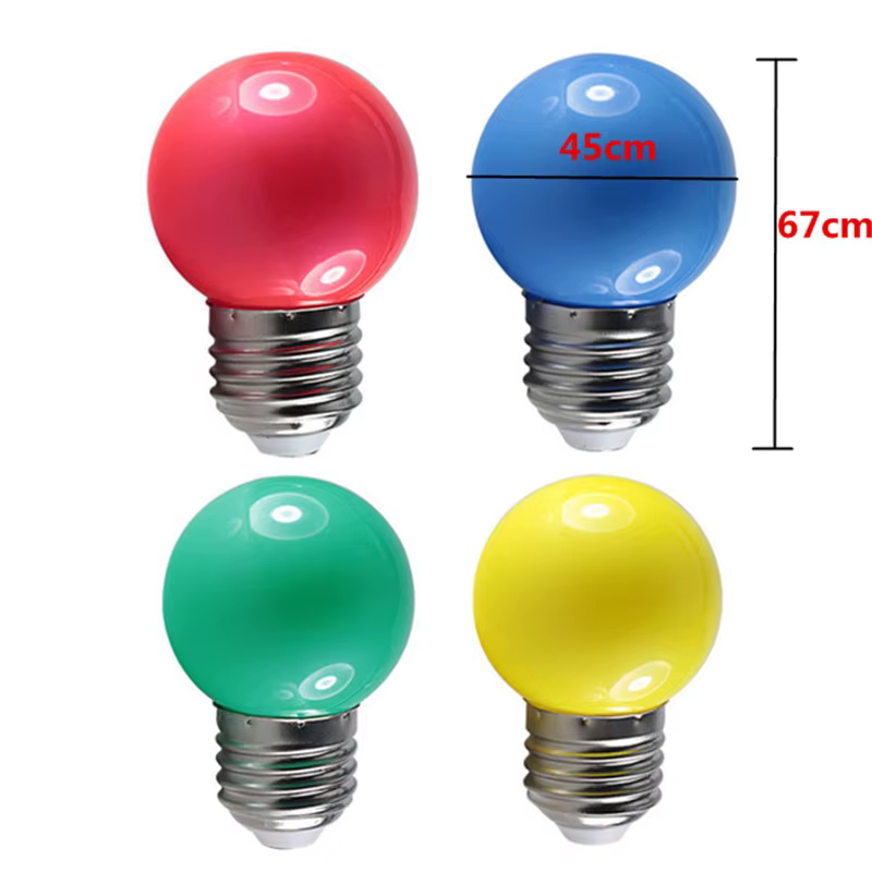 Ampoule LED E27 220V G45 3W 6 couleurs, lampe RGB, décor de vacances, noël, maison