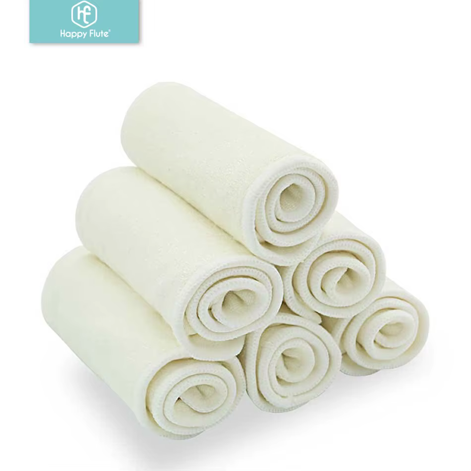 Happy Flute 5/10 pièces 4 couches bambou doublure insérer pour bébé couche-culotte en tissu bambou n