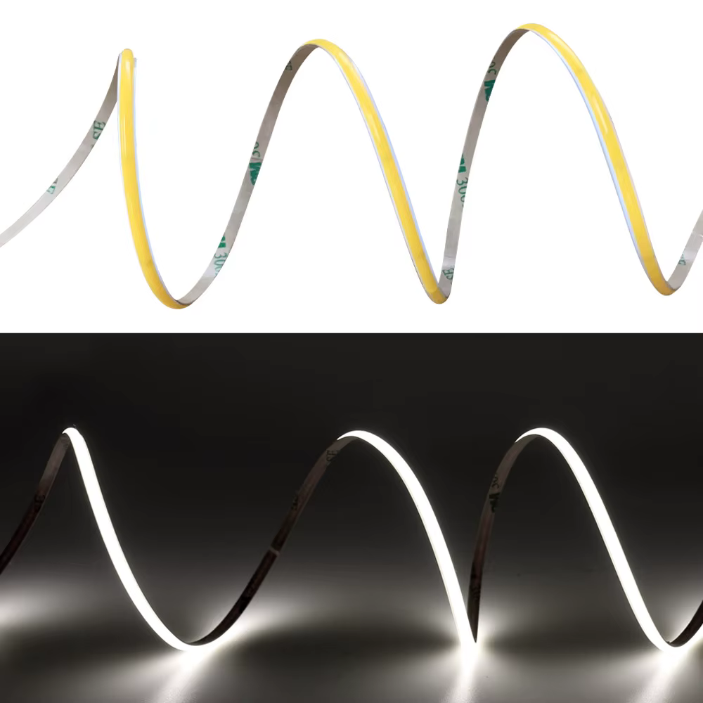 Bande lumineuse LED COB Super fine, 4mm, 480 diodes/m, barre lumineuse linéaire Flexible, ruban à Di