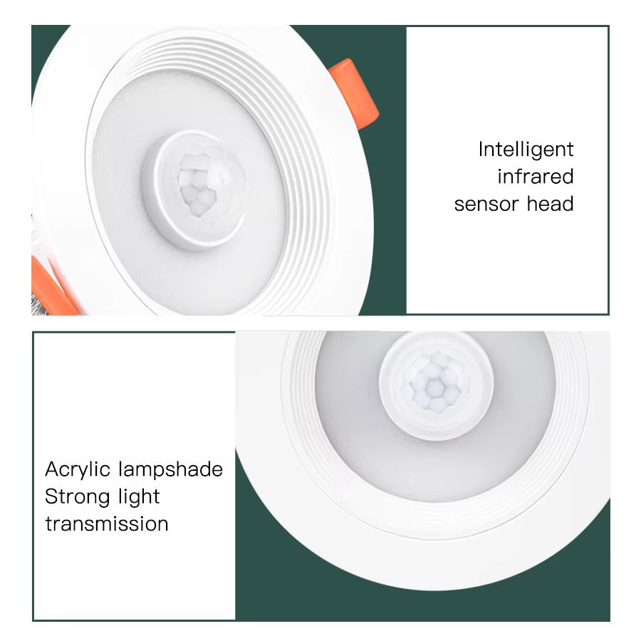 AC 85-265V 5W 10W 15W 20W rond encastré LED plafonnier PIR capteur de mouvement Spot pour couloir al