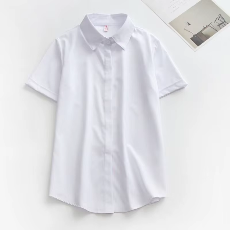 JMPRS grande taille femmes chemise blanche été à manches courtes bureau dames noir boutonné hauts am
