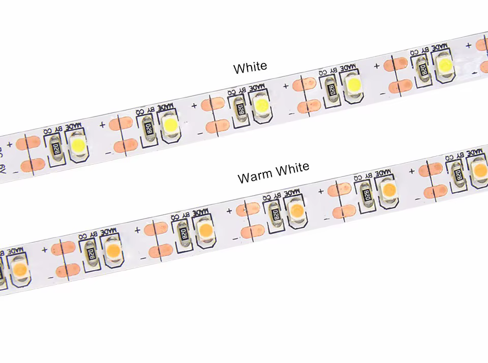 Bande lumineuse LED SMD 2835, DC 12 V, 0.5-5m, 60/120/240 LED/m, non étanche, décoration de cuisine 