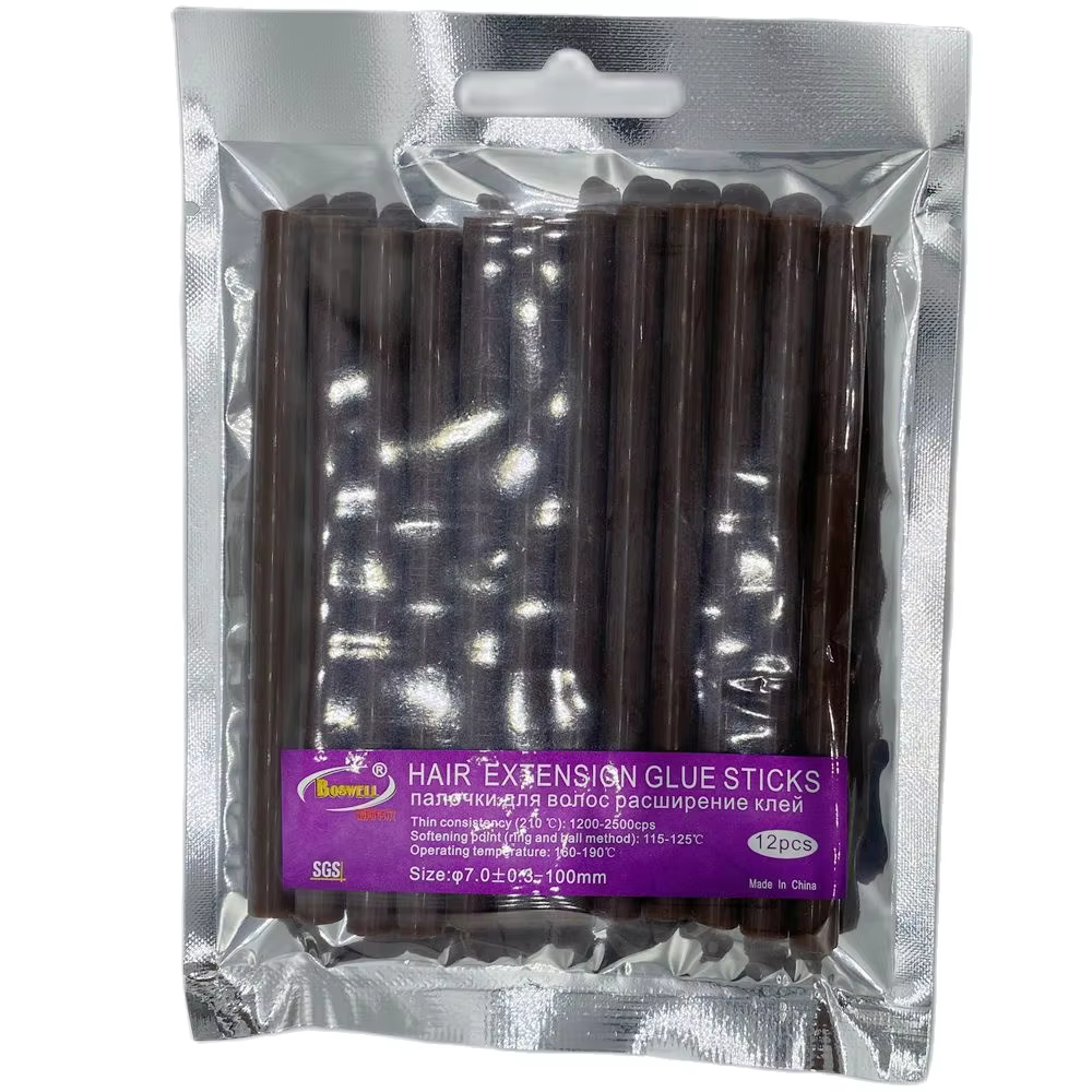 24 PCS/Lot bâtons de colle d'extension de cheveux jaunes bâton de colle thermofusible pour extension