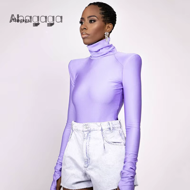 AHAgaga vêtements de détente à manches longues Fitness barboteuses femmes combinaisons Sexy bureau d