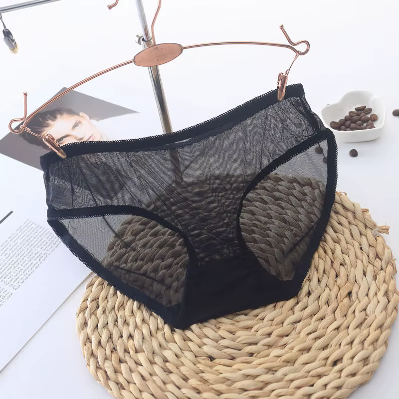 Culotte femme Lingerie femme sexy Sous-vêtements transparents sans couture Slip femme confortable Cu