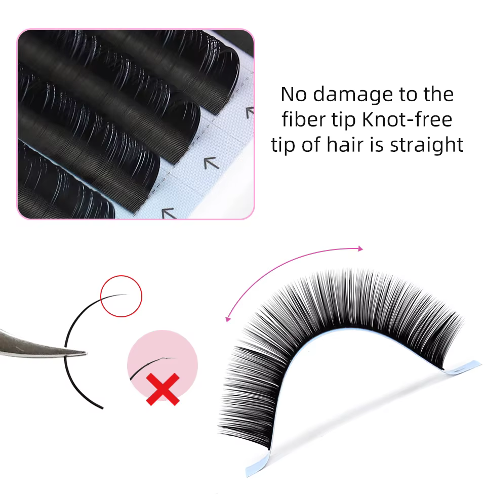 RUJADE 5-25mm cils longs noir mat cachemire Extensions de cils plateau de Volume cils individuels 0.