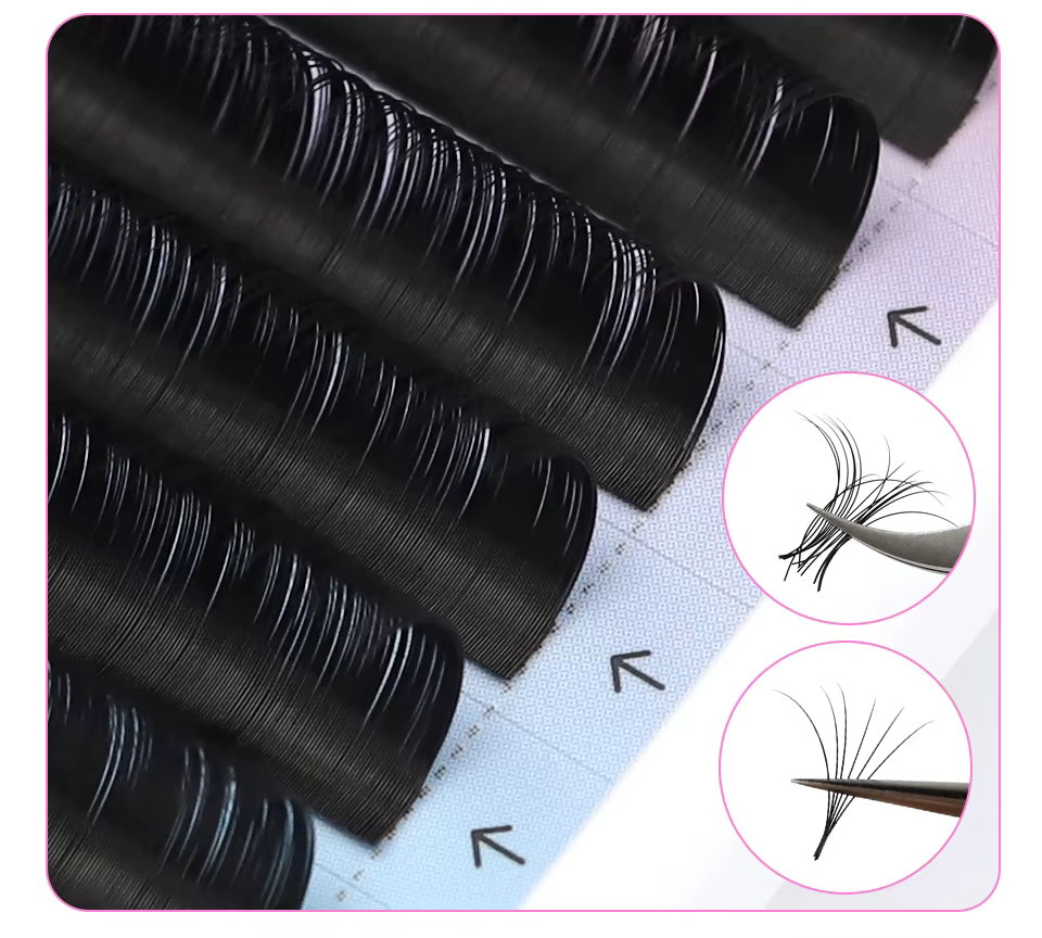 RUJADE 5-25mm cils longs noir mat cachemire Extensions de cils plateau de Volume cils individuels 0.