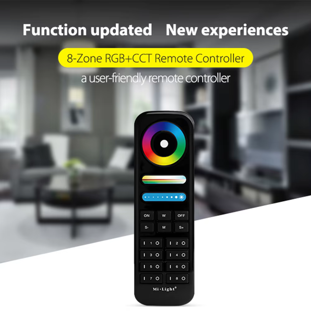 Milight-Télécommande tactile pour lampes monochromes, série de bandes LED, RVB + CCT, RVB + CCT, RF
