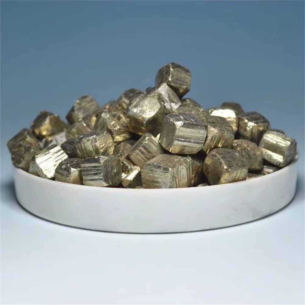Pierre de Pyrite cubique naturelle haute densité, or toufin, minerai irrégulier rugueux, spécimen d'