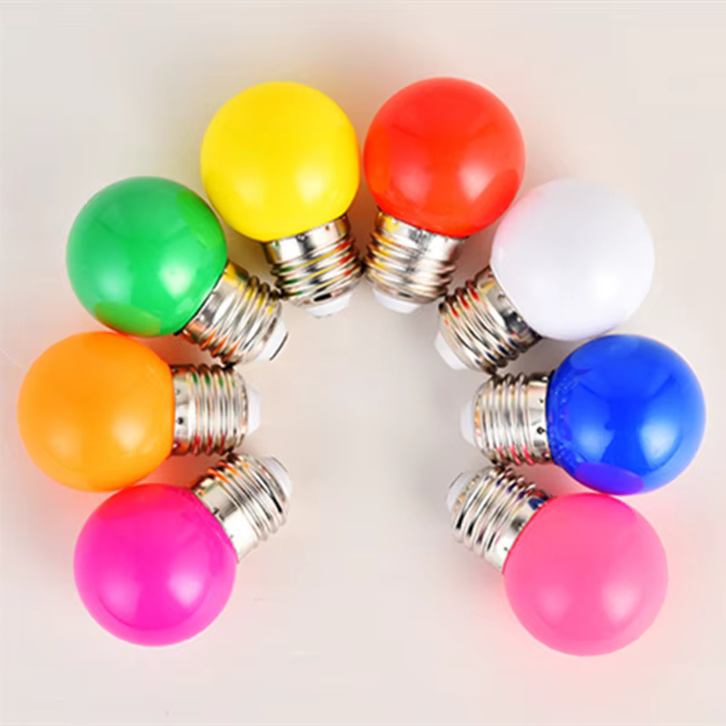 Ampoule LED E27 220V G45 3W 6 couleurs, lampe RGB, décor de vacances, noël, maison