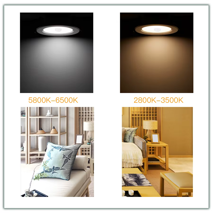 AC 85-265V 5W 10W 15W 20W rond encastré LED plafonnier PIR capteur de mouvement Spot pour couloir al