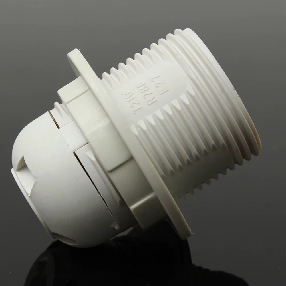 Support d'ampoule LED Edison E14, douille à capuchon à vis, 250V, 4A, pipeline, blanc, noir, demi-de