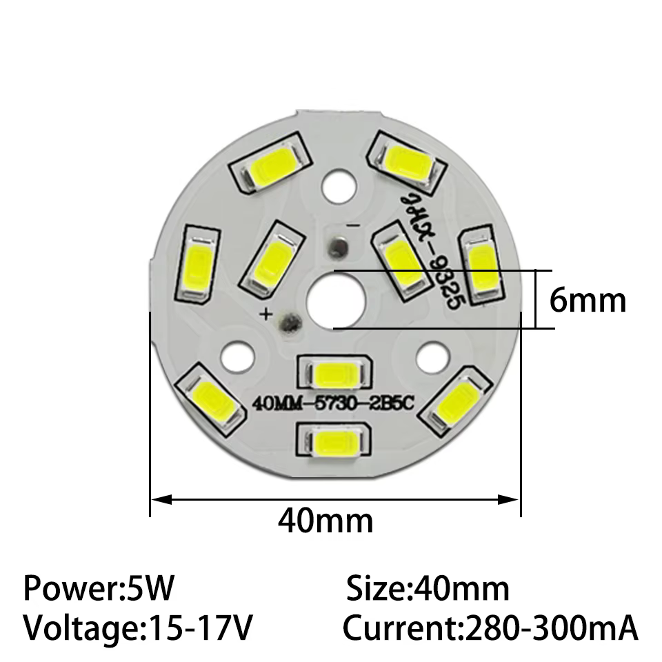 Panneau lumineux LED PCB avec puces SMD5730, plaque de lampe en aluminium pour bricolage, ampoule de