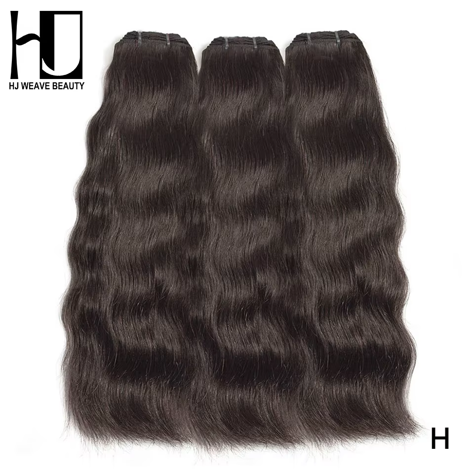 Bundles de cheveux vierges indiens bruts, faisceaux de tissage de cheveux humains raides, extension