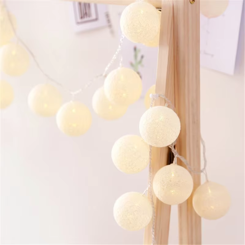 10/20/40 LED coton USB boules chaîne noël fée lumières nouveauté chaîne de lampe pour la maison en p