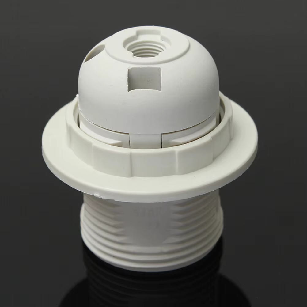 Support d'ampoule LED Edison E14, douille à capuchon à vis, 250V, 4A, pipeline, blanc, noir, demi-de