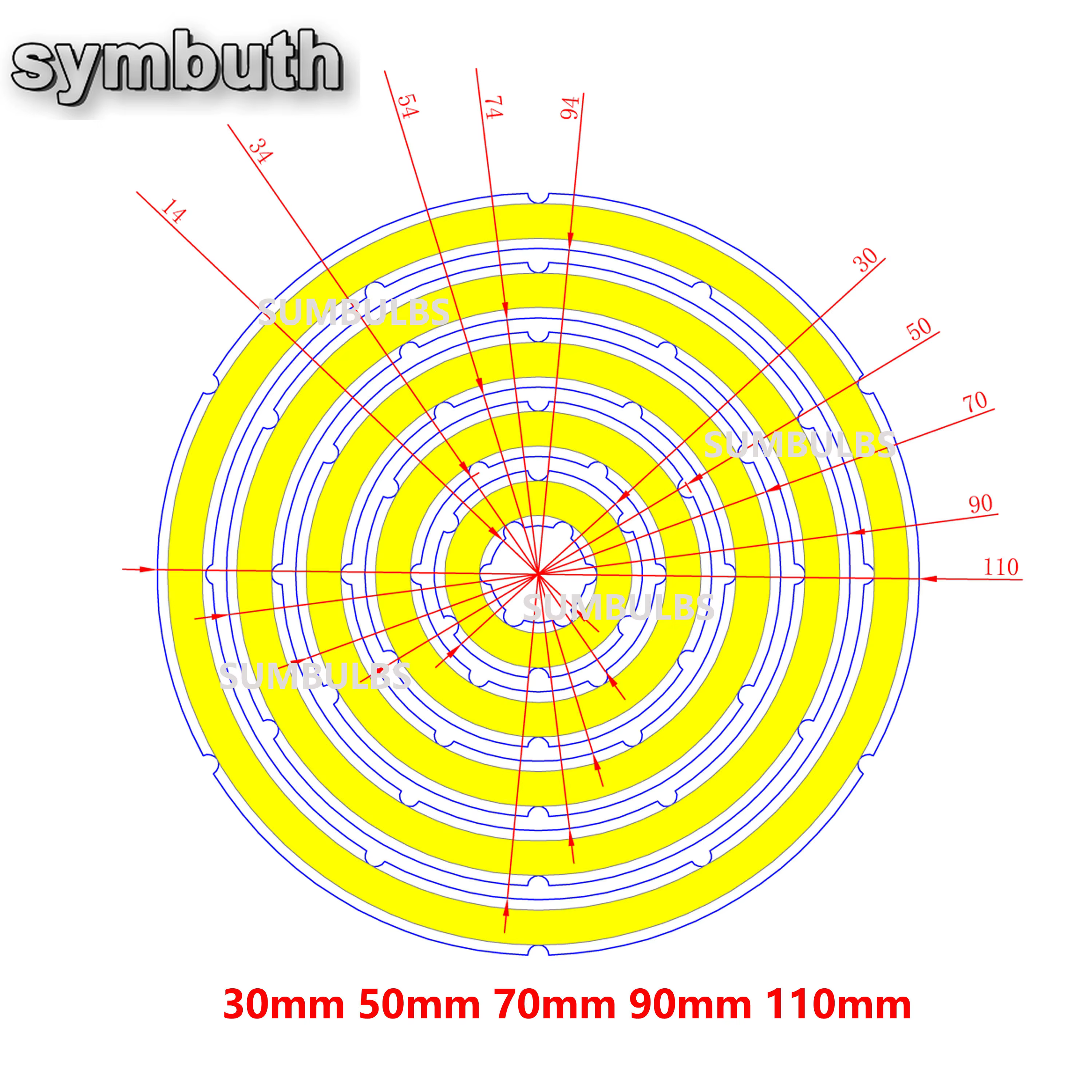 Source de lumière LED COB yeux d'ange 2W-12W, forme annuelle 12V DC 20mm-120mm, anneau COB LED, Sour