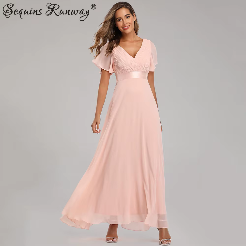 Sexy rose en mousseline de soie tulle Maxi robe d'été femmes décontracté vintage longue demoiselle d