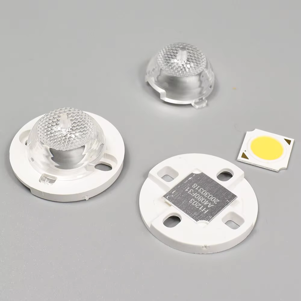 Support de support PC COB avec lentille LED (feixe 120 degrés, plaque de montage en plastique pour a