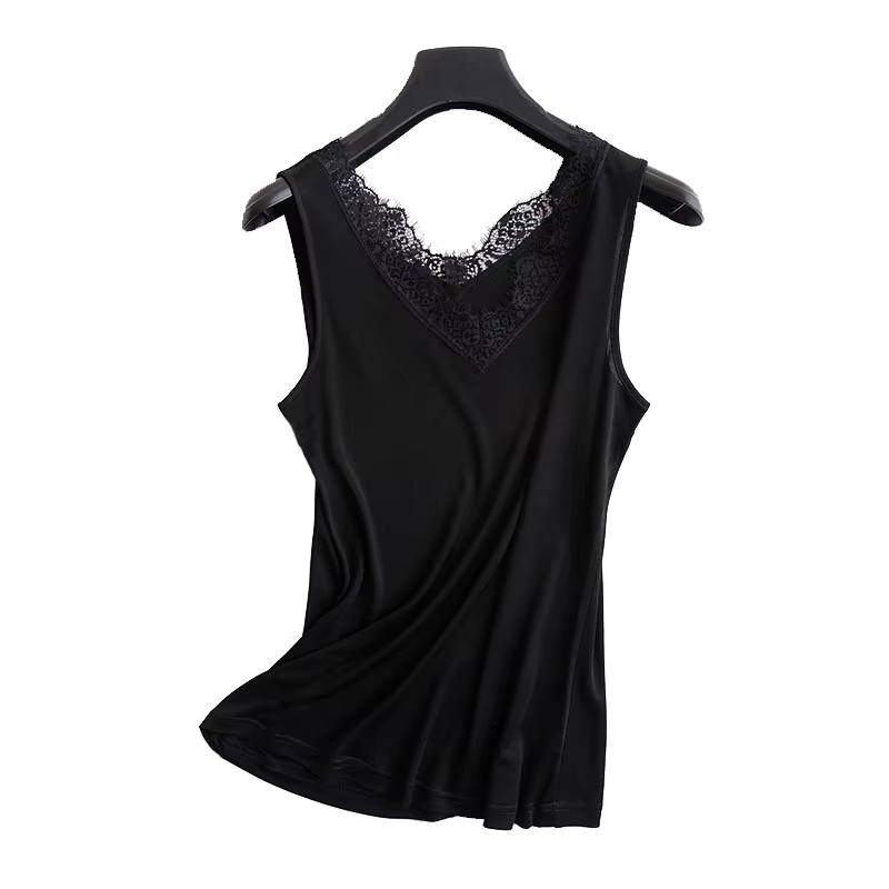 InjLace-Maillot de corps court pour femme, col en V, sangle, Real InjWaistcoat, maillot de corps com