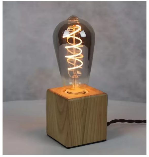 LED ST64 gris fumé E27 4W 6W 220V 110V, variable 2700K, ampoule à Filament GSpiral chaud, éclairage 