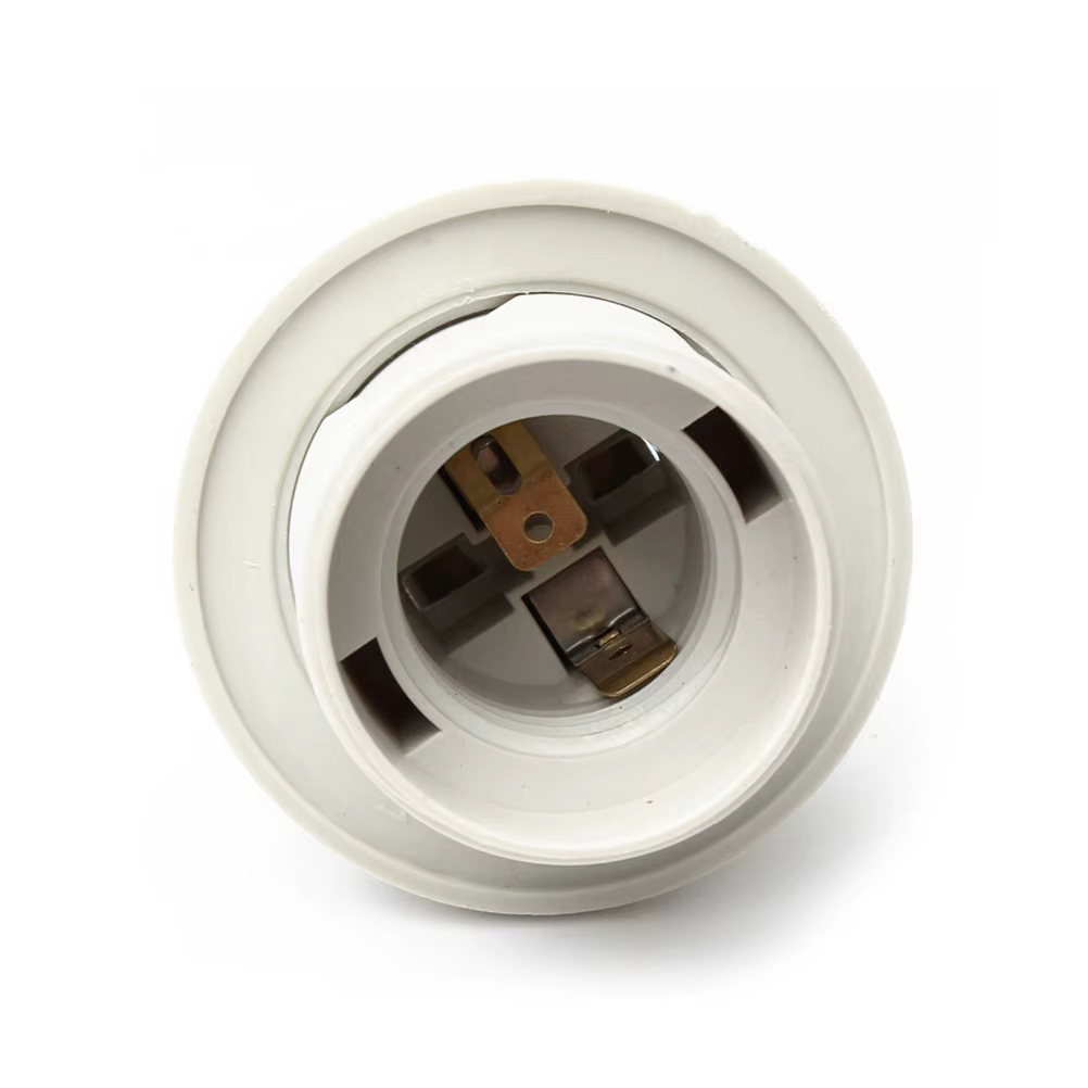 Support d'ampoule LED Edison E14, douille à capuchon à vis, 250V, 4A, pipeline, blanc, noir, demi-de