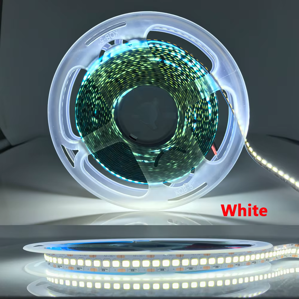 Bande lumineuse LED SMD 2835, DC 12 V, 0.5-5m, 60/120/240 LED/m, non étanche, décoration de cuisine 