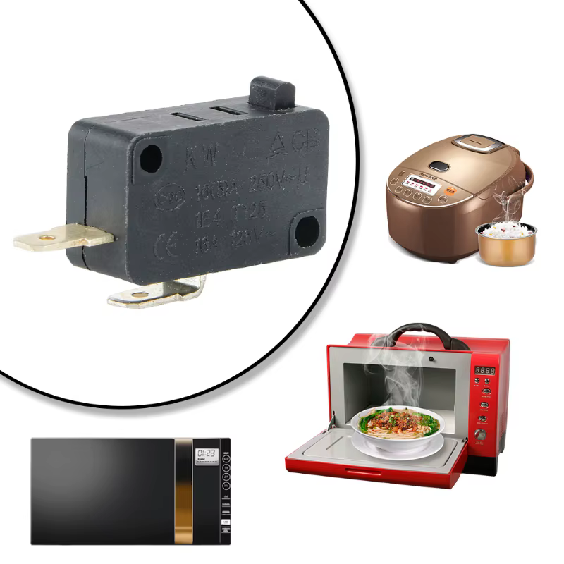 Micro interrupteur à 2 broches pour four à micro-ondes, 16a 250V, Micro interrupteur pour Machine à