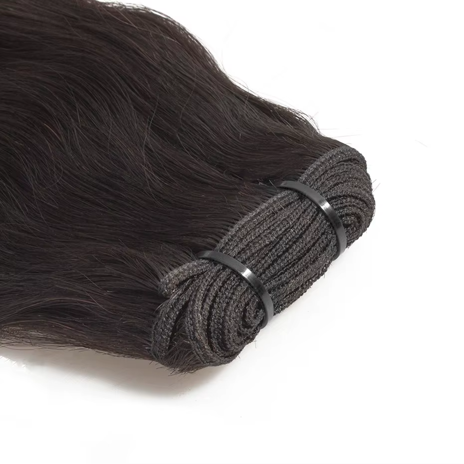 Bundles de cheveux vierges indiens bruts, faisceaux de tissage de cheveux humains raides, extension