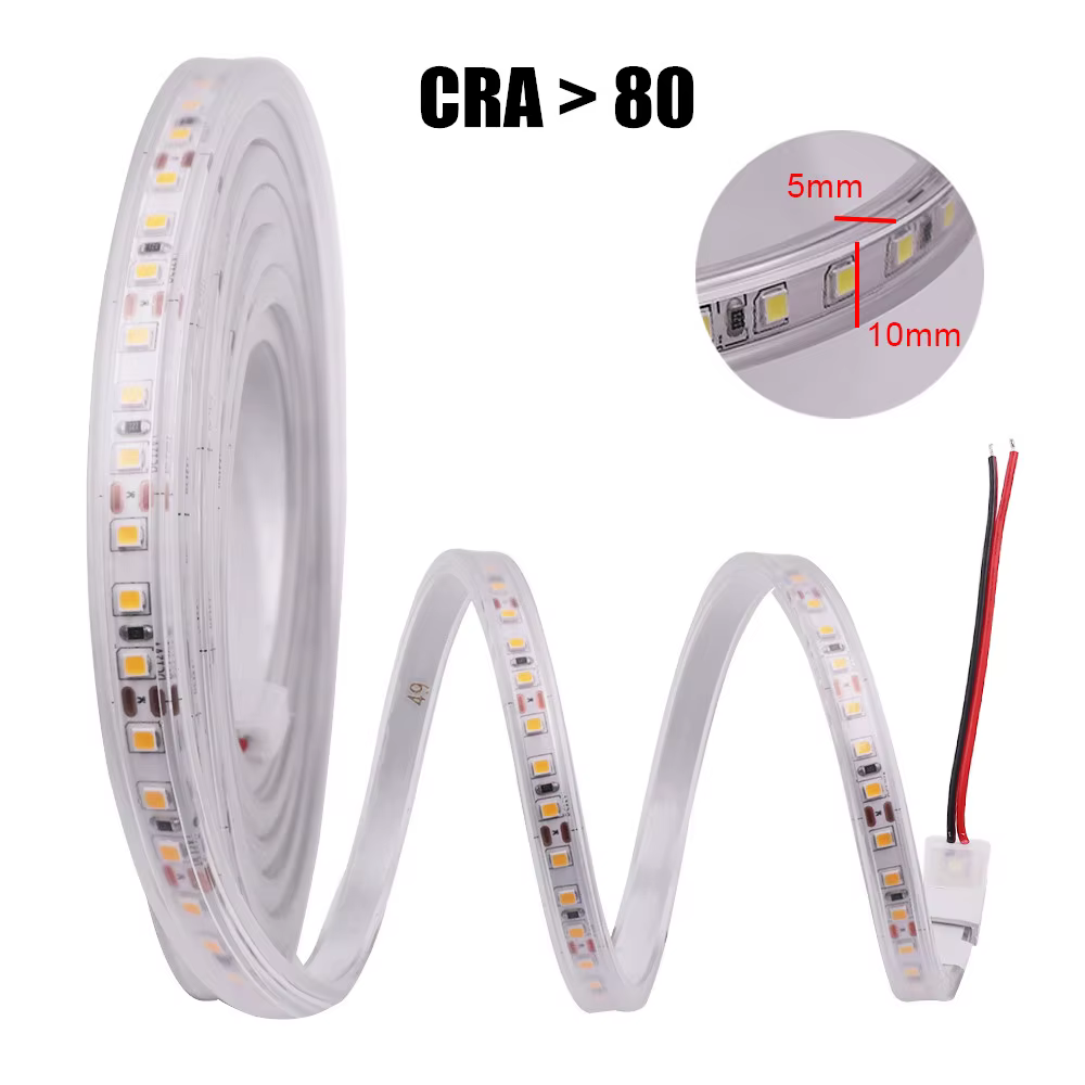 Bande LED étanche 12V 24V DC IP67 blanc naturel 4000K/blanc chaud 120LED s/m 2835 bande Flexible lam