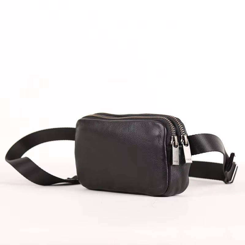 Sac de ceinture en cuir véritable pour hommes, nouveaux sacs de poitrine, petit messager fait à la m