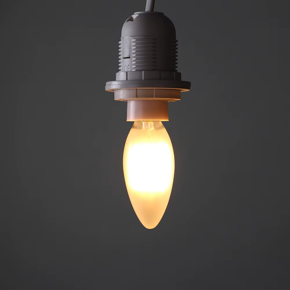 Ampoule LED rétro à filament 4W 6W, ampoule à filament givrée C35, E12 E14, ampoule à vis Edison dim