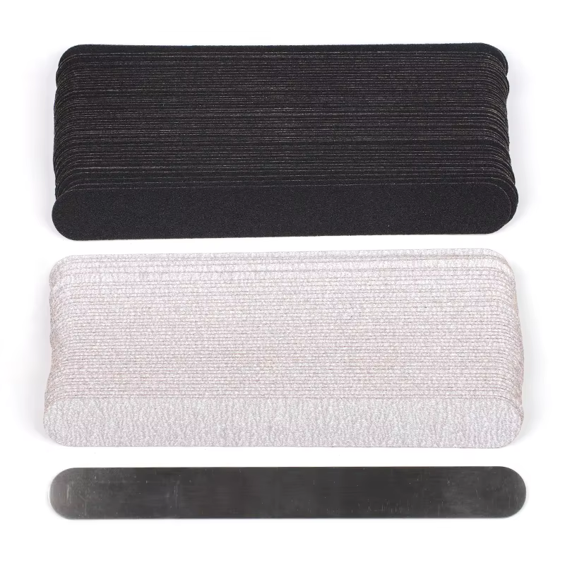 Lime à ongles de remplacement droite 100/180/240 10 pièces papier de verre amovible gris/noir avec p