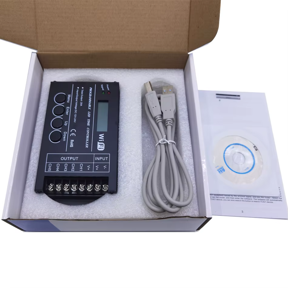 TC420 TC421 WIFI temps programmable 5 CH sortie led bande lumineuse contrôleur, largement utilisé da